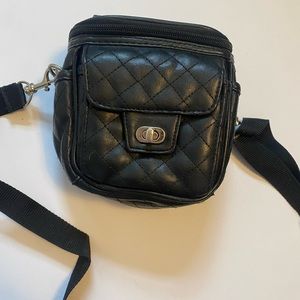 Icon Black Quilted Turn Lock Camera Bag